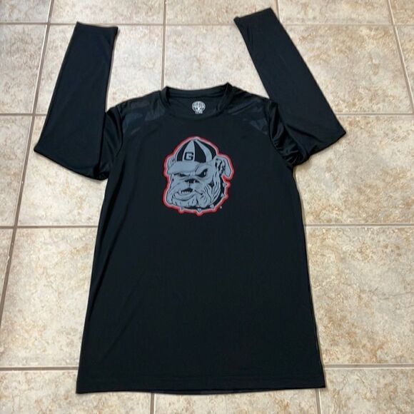 GA Bulldog UGA Camo Back Long Sleeve Tee - Picture 1 of 9
